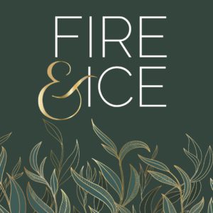 Gold "Fire & Ice" with leaves.