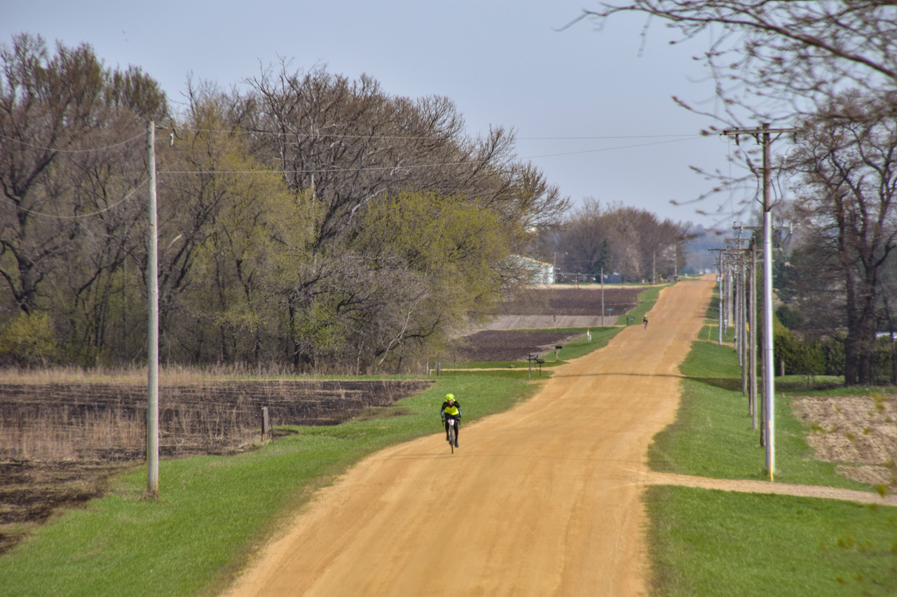 A single biker on the Miesville FiftySix trails