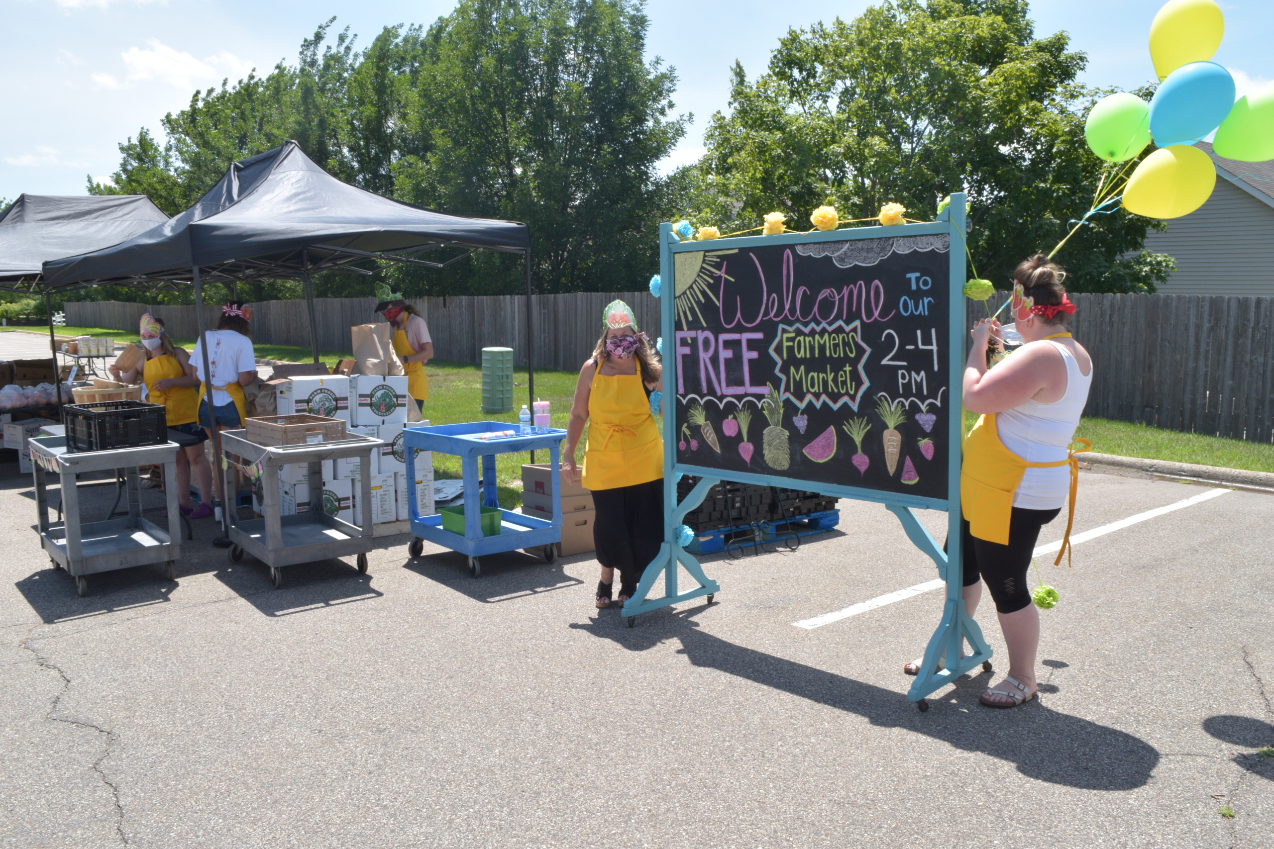 Farmer's markets produce distribution