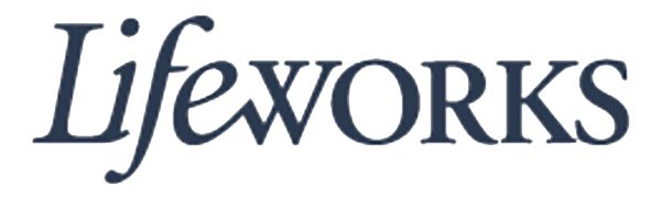 LifeWorks logo, dark blue text.