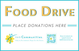Food drive collection bin sign (PDF)